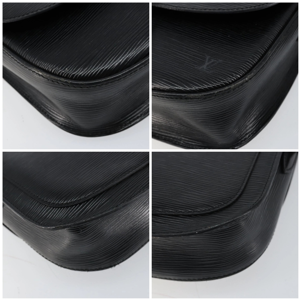 LOUIS VUITTON Epi Saint Cloud GM Shoulder Bag Black Noir - Picture 14 of 16